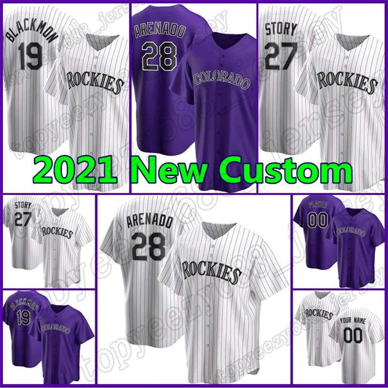 

Rockies Jersey 27 Trevor Story Custom 19 Charlie Blackmon Baseball 48 German Marquez Sam Hilliard Ian Desmond Colorado Nolan Arenado, Blue;black