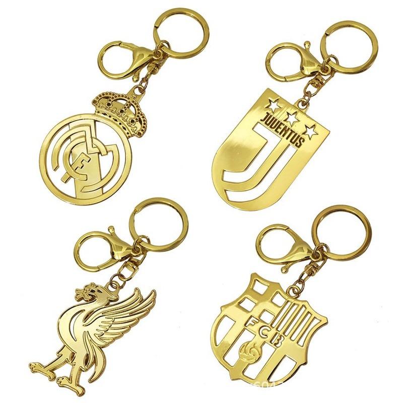 

Keychains Football Team Keychain Fans Commemorate Small Gift Alloy Hollowing Double-sided Large