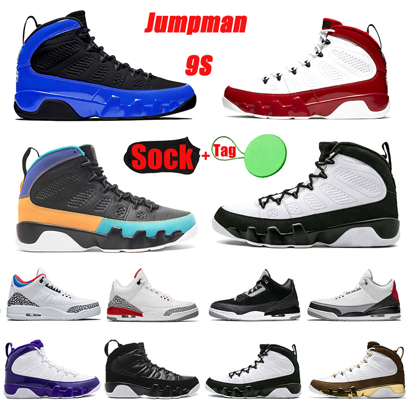 

Jumpman 9 9s mens basketball shoes sneakers Black white High Change the world Chile Red Citrus Photo Blue UNC Gym space jam Racer men outdoor trainers sports shoe, Pay for box