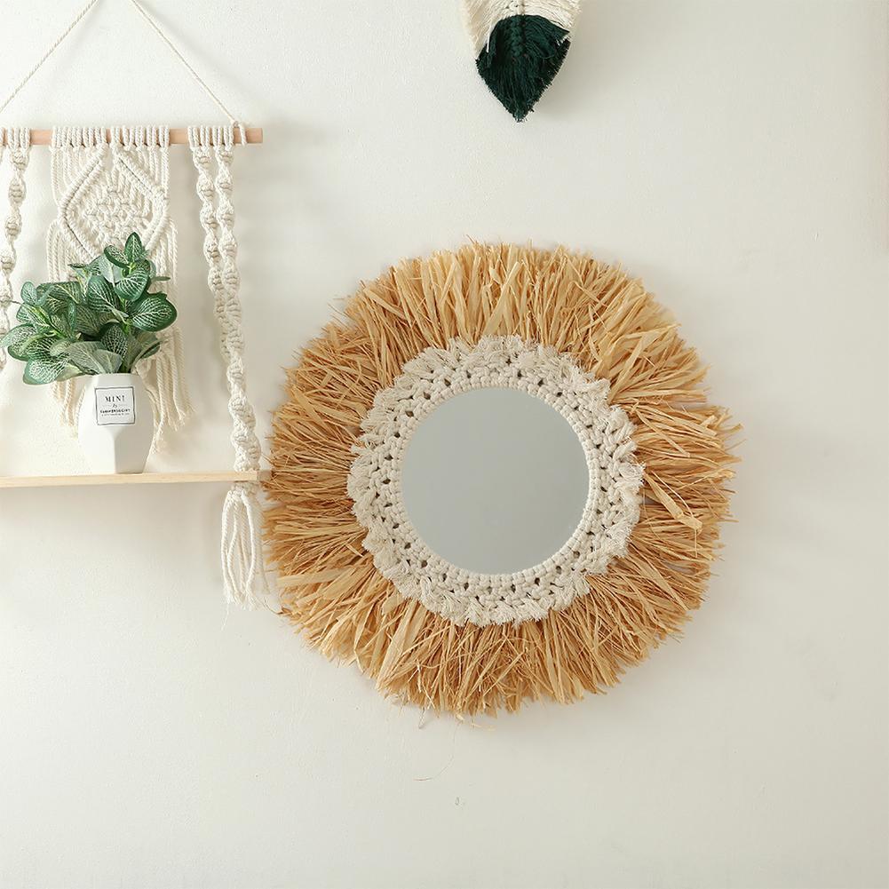 

Nordic Boho Wall Handmade Cotton Rope Makeup For Farmhouse Bedroom Homestay Decor Mirror