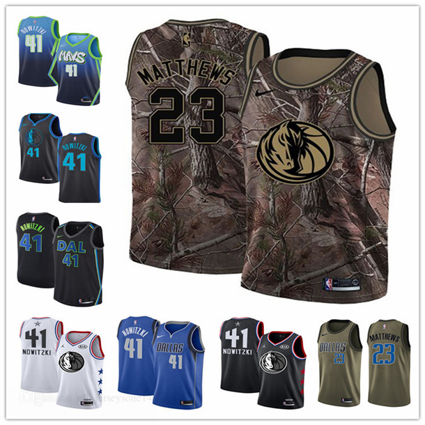 

Custom Mens women youth new dallasMavericks23 Wesley Matthews 41 DirkNowitzkiwhite Throwback City Basketball jersey, Black
