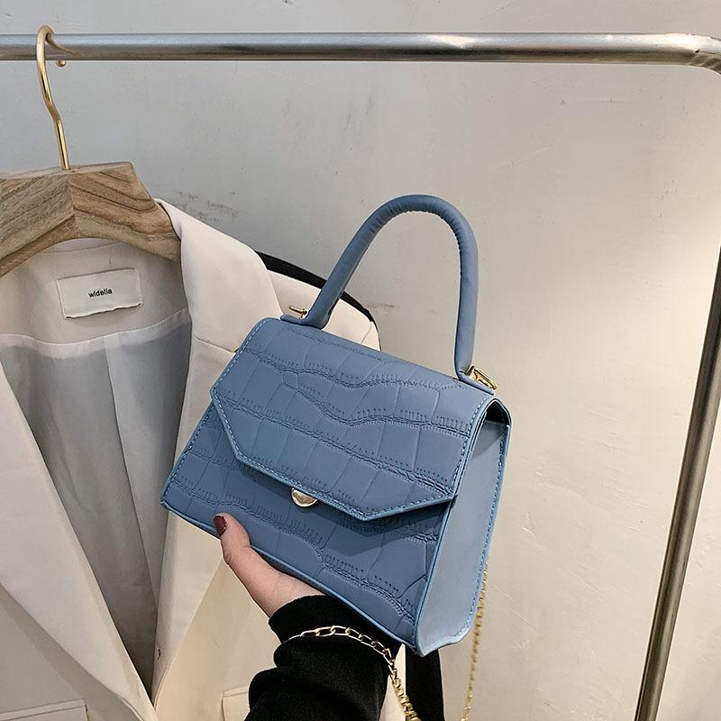 

Stone Pattern Black Crossbody Bags For Women 2021 Elegant Small Handbag Shoulder Bag PU Leather Hand Ladies Designer Cross Body