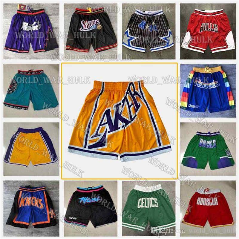 

NCAA North Carolina Tar Heels Basketball Shorts Just Mens Don Michigan Wolverines Black Mamba Lower Merion High School Pocket Pants 01, Black;red