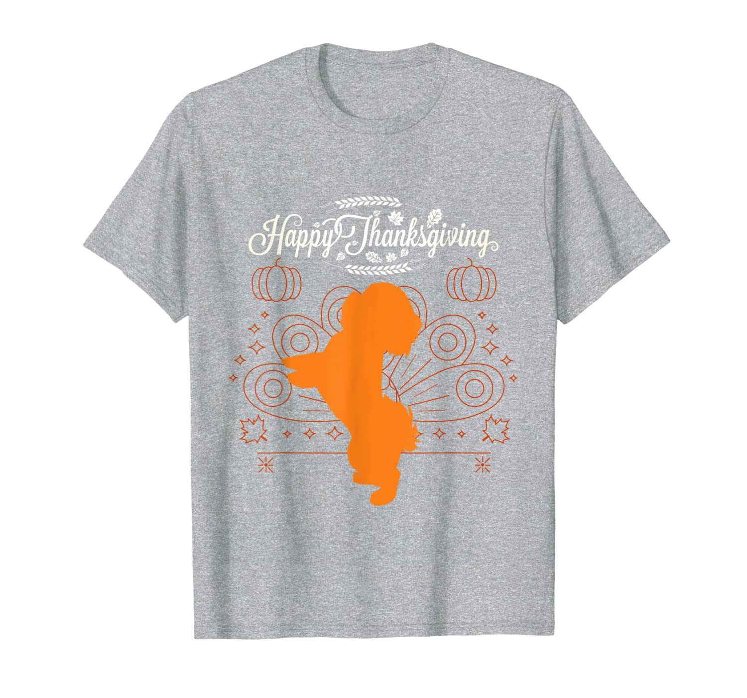 Happy Thanksgiving Bichon Frise Dog Lover T-Shirt-image-702210113