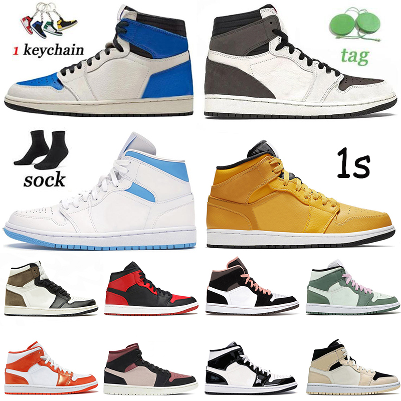 

1 Air Jordan Retro Mens Women Basketball Shoes Jorden Jordan1s High OG University Blue Shadow Obsidian SE Electro Orange Taxi Trainers Sport, White;red