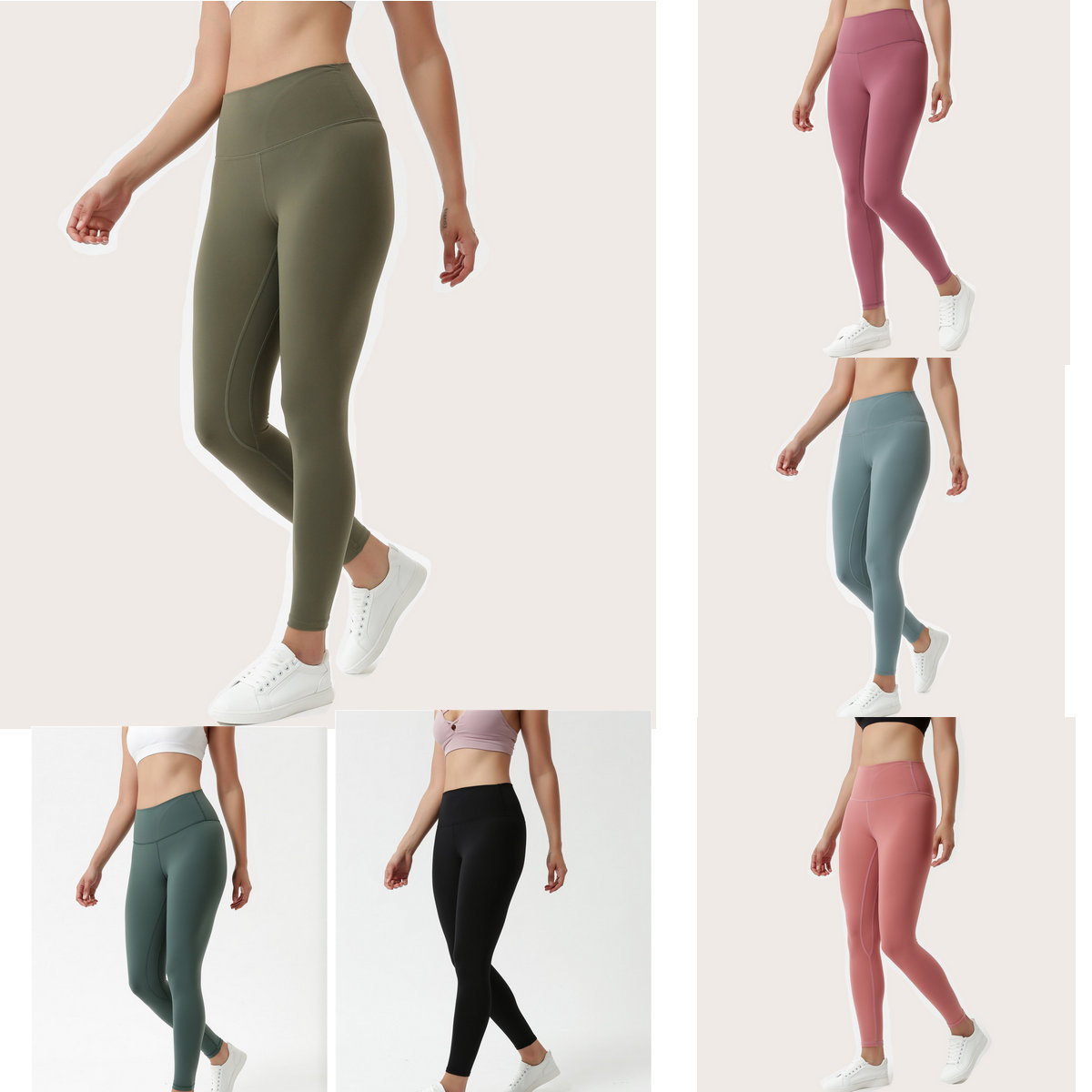 

Fashion TikTo High waist sexy lu yoga leggings trousers female hip sports fitness pants slim nine points stretch tight pant lift buttock Tummy Control Running Tights, Dust bag;pls don't choose