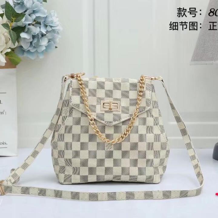 

2021lady Bag Fashion Handbag classic style leather brown black flower large tote multi function, Pay for difference