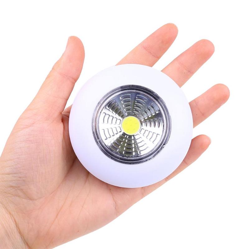 

Night Lights Ideal Design Push Switch Self Adhesive Cordless Mini LED Light Cabinet Lamp For Wardrobes Cupboard Kitchen Bedroom