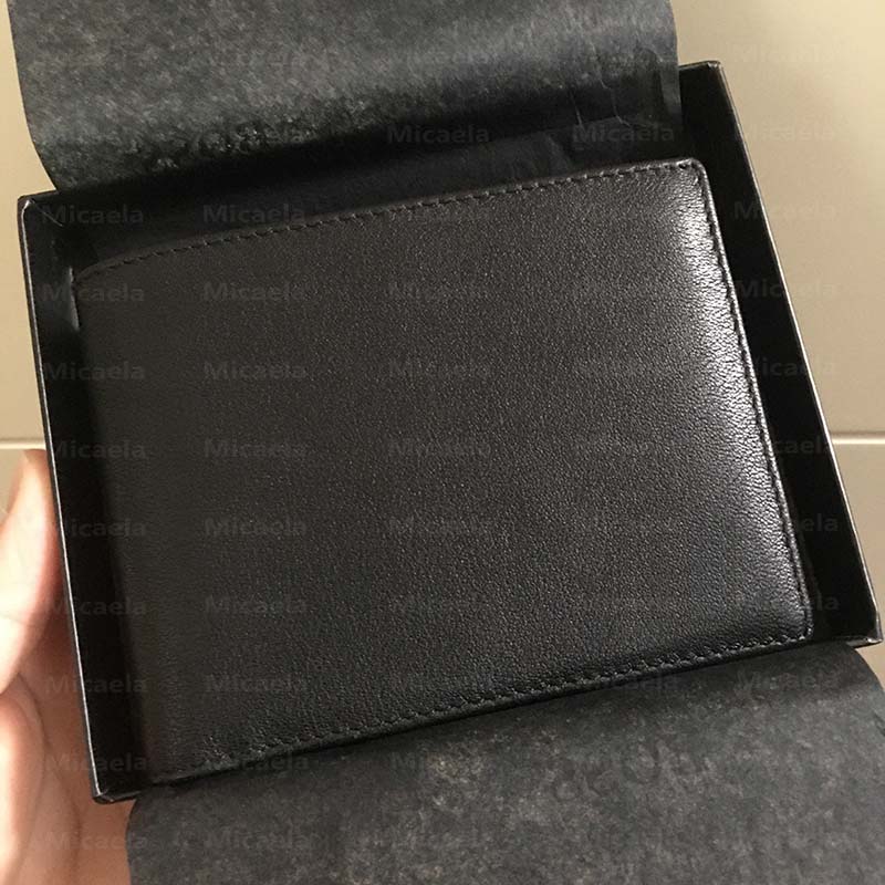 

Men's Boss Wallets Luxury Designer Wallet mens calfskin credit card holder excellent quality genuine leather rfid money clip coin purse with box, Red;black