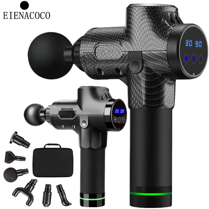 

30 Speed Massage Gun Electric Muscle Relaxation Fitness Percussion Pain Relief Massager With Portable Bag LCD Display Fascia Gun