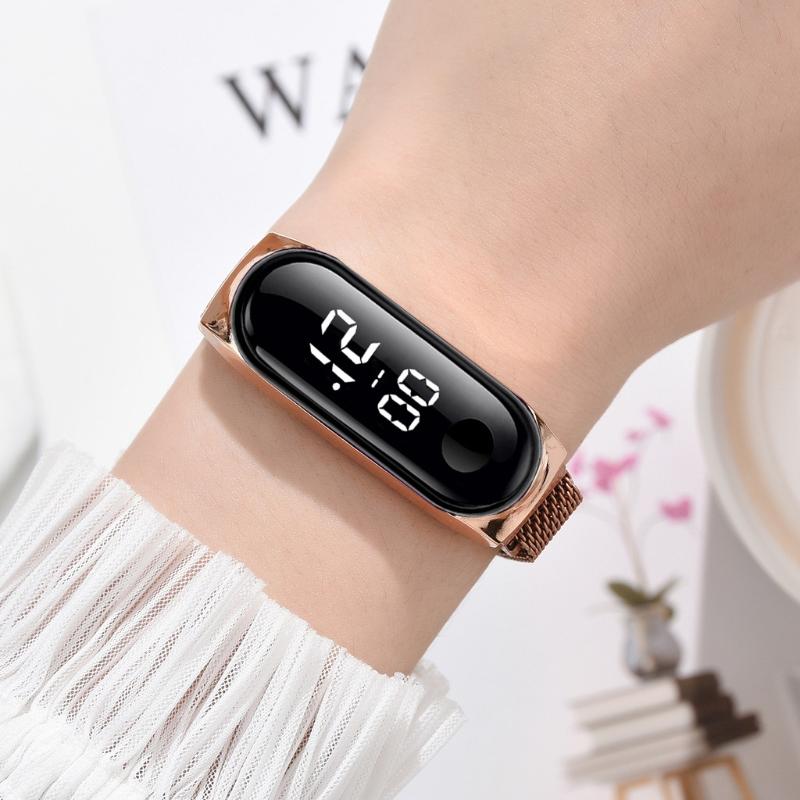 

Wristwatches Electronic Watch Multi-function Colorful Fashion Living For Women Men PR Sale, Black