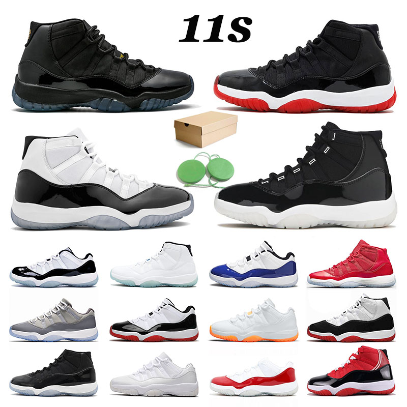 

WITH BOX Trainers Jumpman 11 11s sports sneakers retro Basketball Shoes Concord Bred High Citrus Low XI Space Jam Cap and Gown Gamma Blue UN