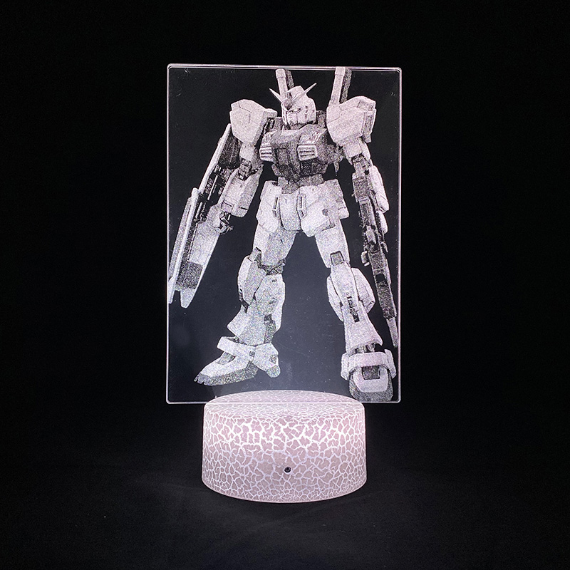 Anime 3D LED Night Light Acrylic Picture Lamp GUNDAM Nightlight Bluetooth Speaker16 Color Remote Creative Atmosphere Birthday Gift-image-688602916