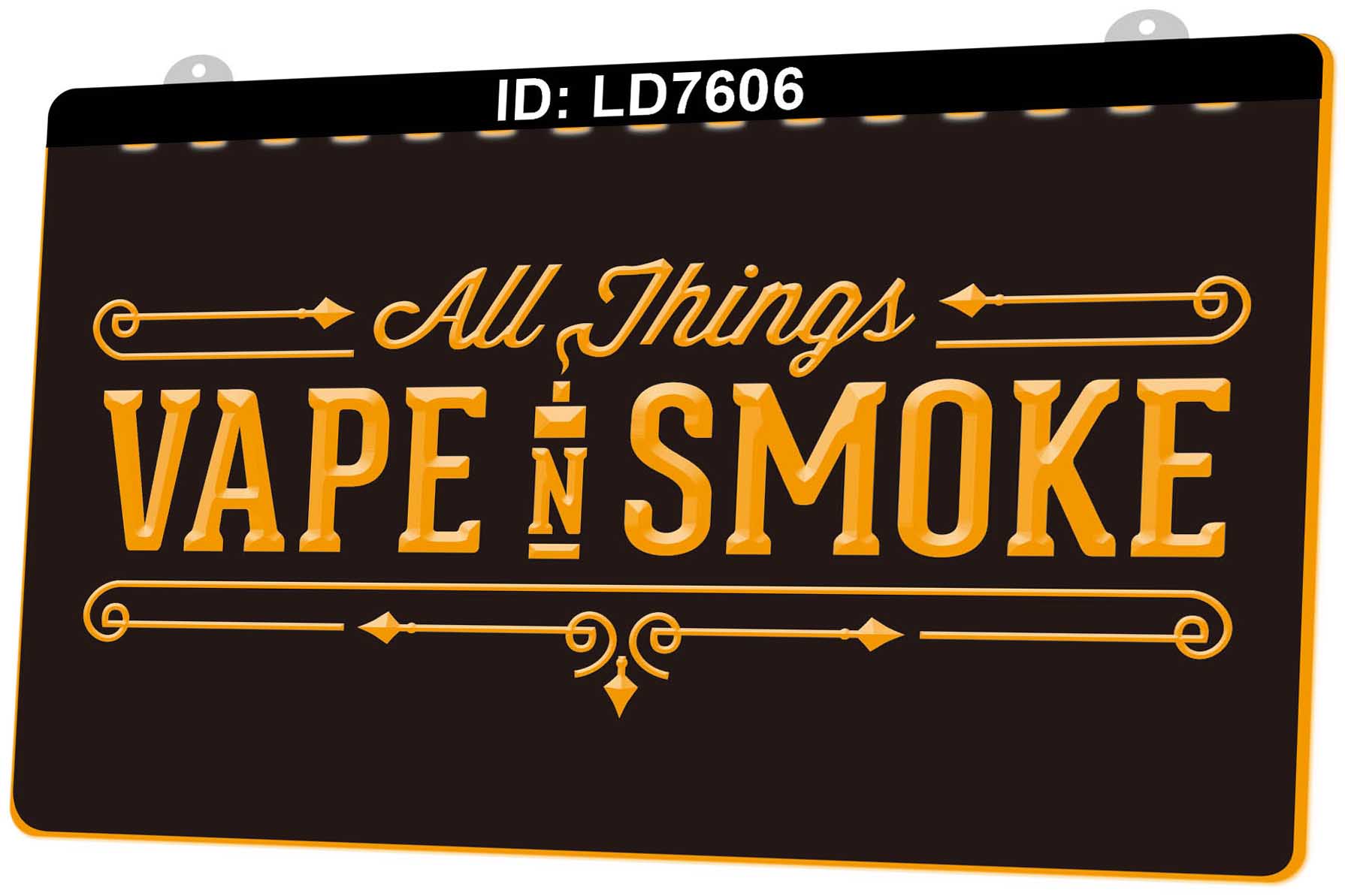 

LD7606 All Things Vape Smoke 3D Engraving LED Light Sign Wholesale Retail