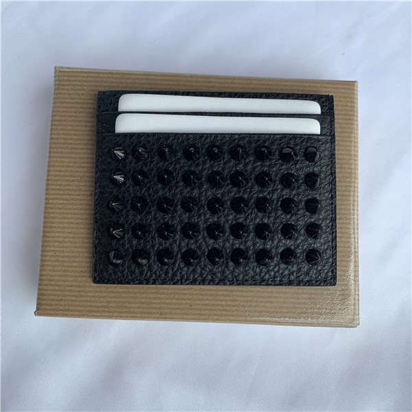 

willow nail Fresh Style Small package rivet tide Fashion Card Holders Casual business cardholder Unisex the same paragraph Cowhide leather wallet Lady holde, High quality