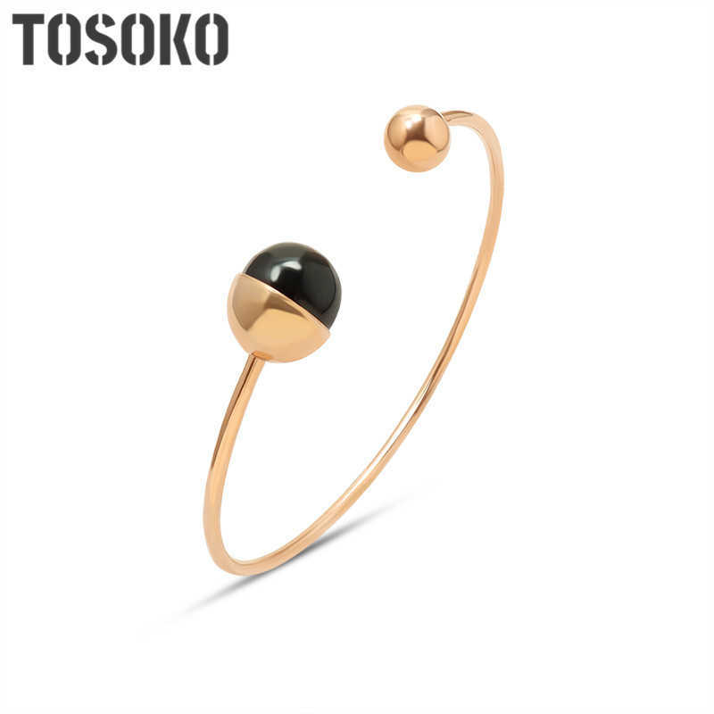 

2021 New Stainless Steel Jewelry Geometric Opening Adjustable Bracelet Women's Fashion Temperament Bracelet Bsz216 Q0720
