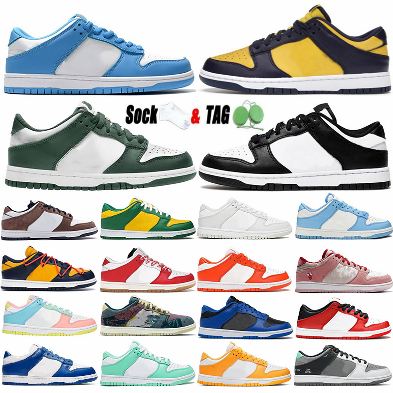 

SB Dunk Running Shoes University UNC Low Michigan Varsity Green White Black Mens Womens Skate Sports Sneakers Coast Kentucky Chunky Dunky Outdoor Trainers Dunks, 38