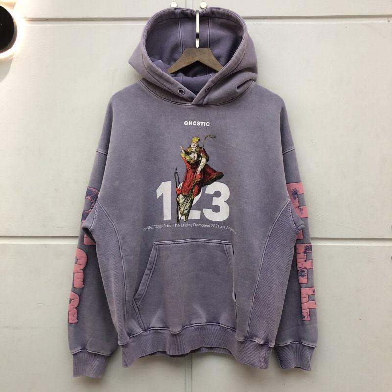 

Men's Hoodies & Sweatshirts RRR123 Sweatshirt Oversized Foam Printing Women 1:1 High Quality Street Fashion Hooded Coat, Black