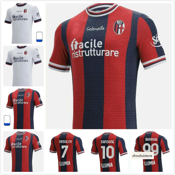 

21 22 Bologna soccer jerseys home away white 2021 2022 camisetas Barrow Orsolini Soriano Tomiyasu Sansone Dominguez football shirts top