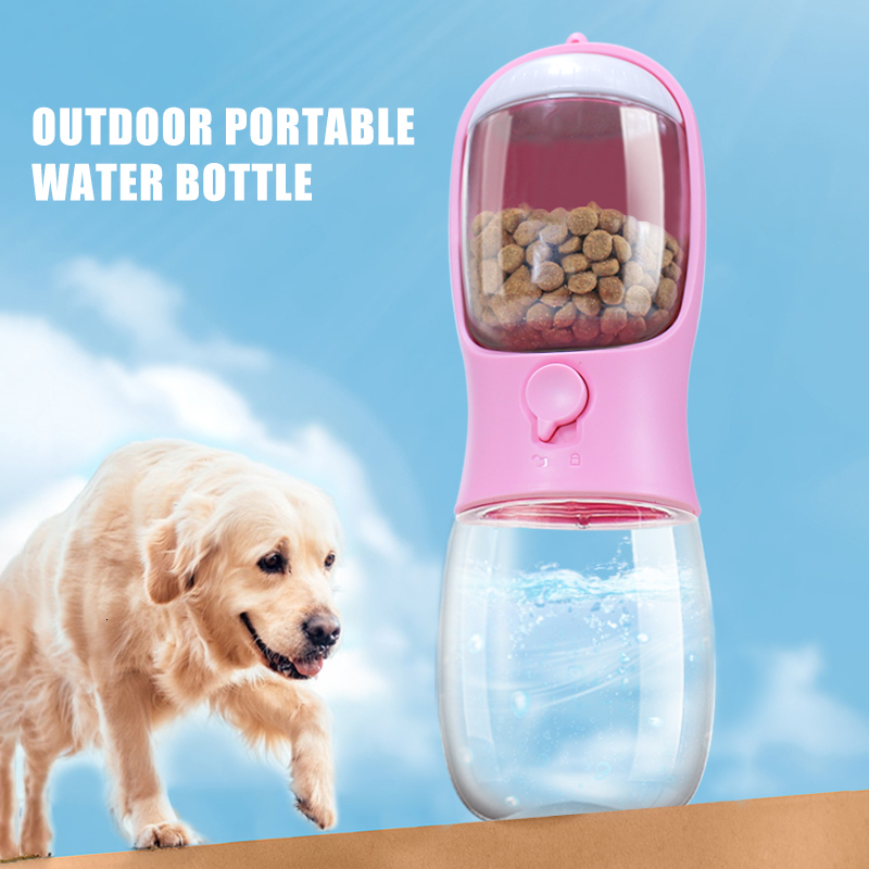 

Dog Bowls & Feeders Large Volume Portable Pet water bottle and food 2 in 1 For Small s Travel Outdoor Puppy Cat Drinking 2DK9