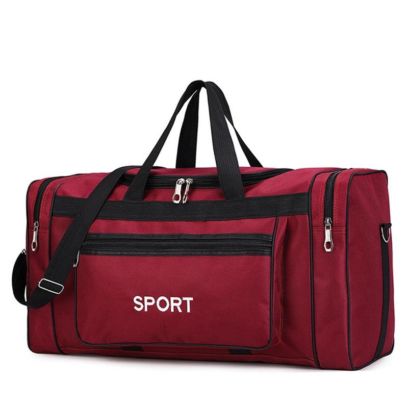 Duffel Bags Waterproof Men Sport Travel Bag Women Red Yoga Fitness Unisex Handbag Large Capacity Nylon Duffle For Trip-image-700795248