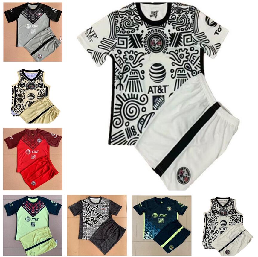 

adult kids 21 22 Club America home away soccer jerseys 2021 2022 GIOVANI BENEDETTI Henry Martinez Ochoa CASTILLO Training vest shorts Football jersey, Red
