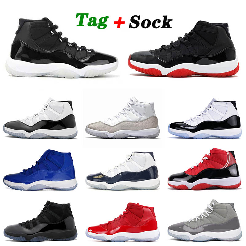 

Top Fashion Sports Basketball Shoes 11 11s High 25th Anniversary Low Concord Bred Cool Grey Win Like Womens Mens Trainers Retro Sneakers 36-47