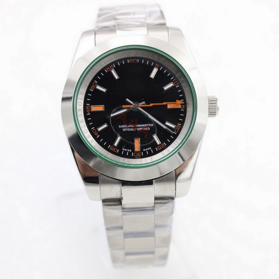 

Blue Black luxury watch men MILGAUS 40mm automatic Self-wind no battery model 116400GV watches stainless steel 18k OYSTER AAA299E286z, #blue(no box)