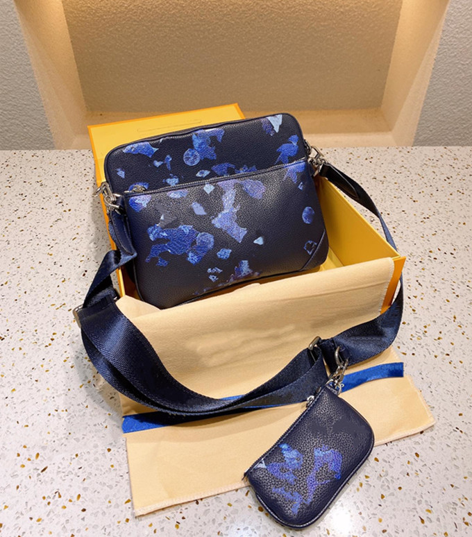 

3pcs set Multi Pochette Crossbody Bag Fashion Shoulder Bags Black Classic Backpacks Clutch Coin Wallet Unisex Women Men Totes Handbag Purse