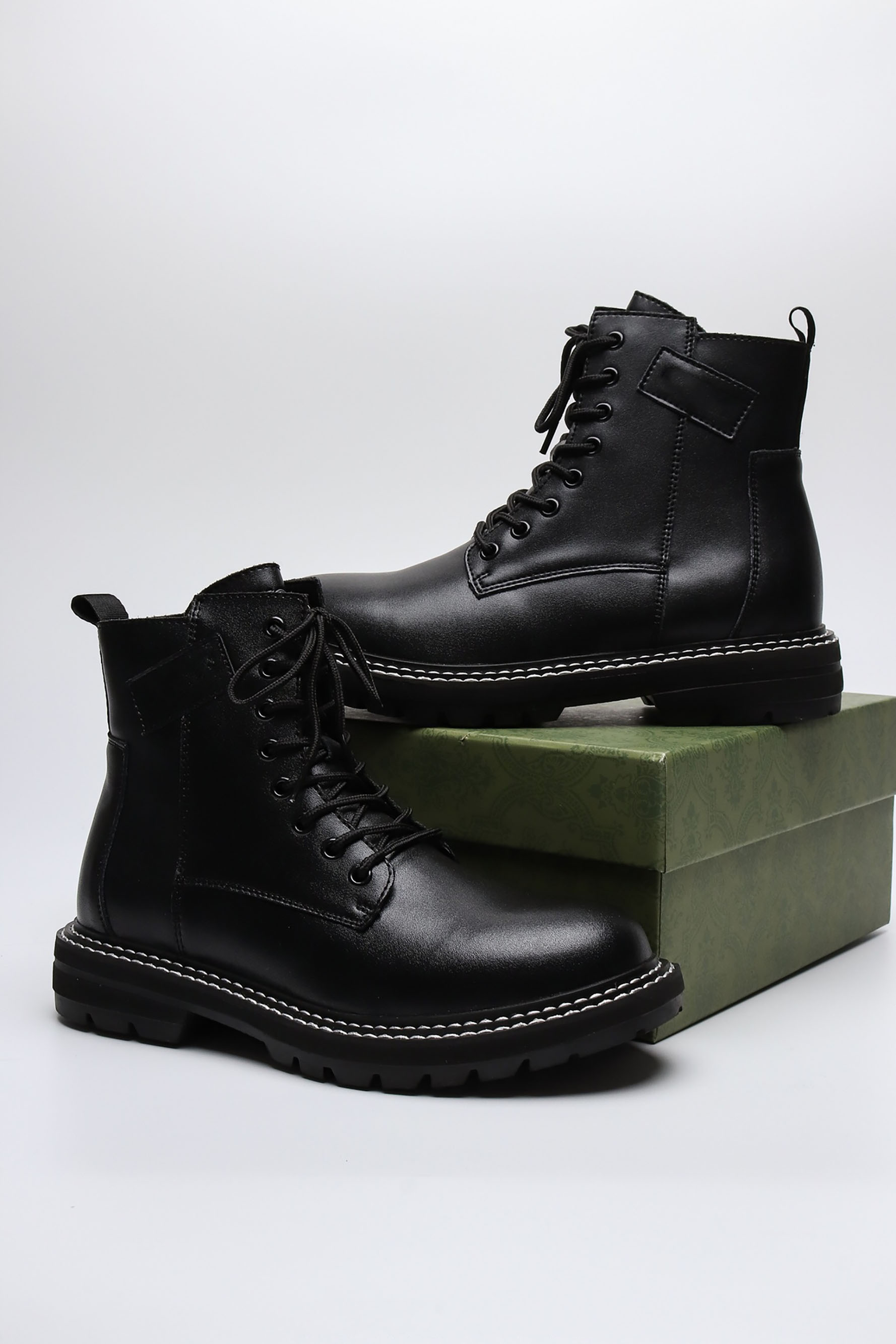 

boots designer new fashion martens static classic g retro nostalgic college style outdoor double-layer rubber sole with logo dr casual, Black