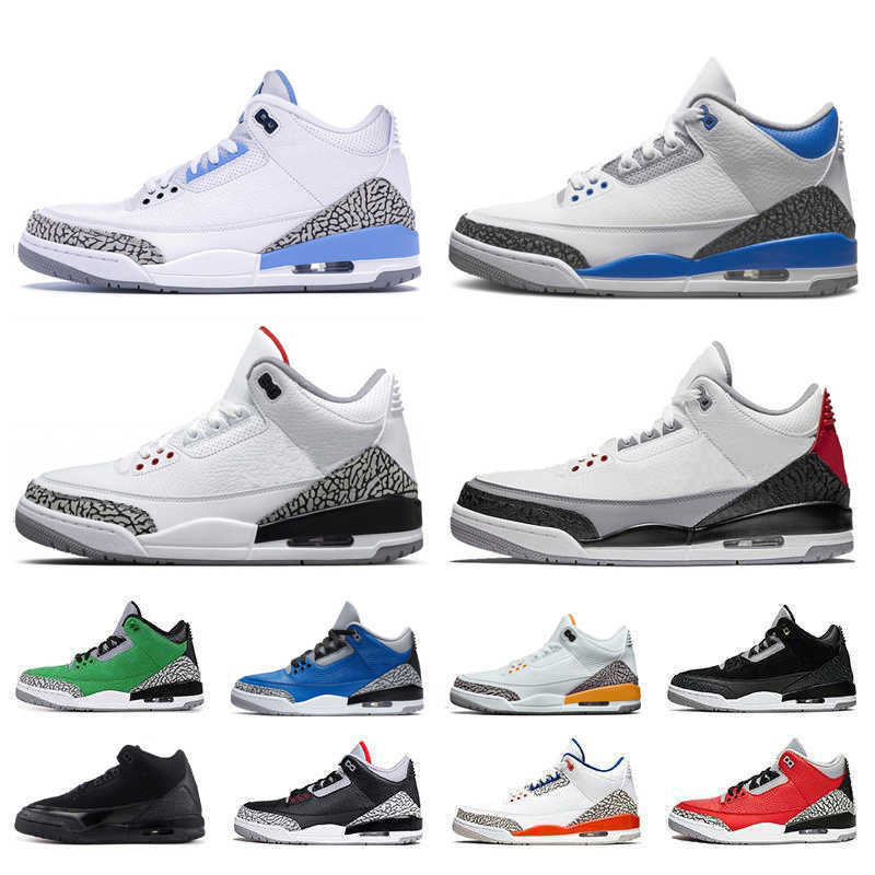 

3 Mens Basketball Shoes sneakers trainers outdoor sports UNC JTH Tinker white cement men shoe US 7-13, 11 jth