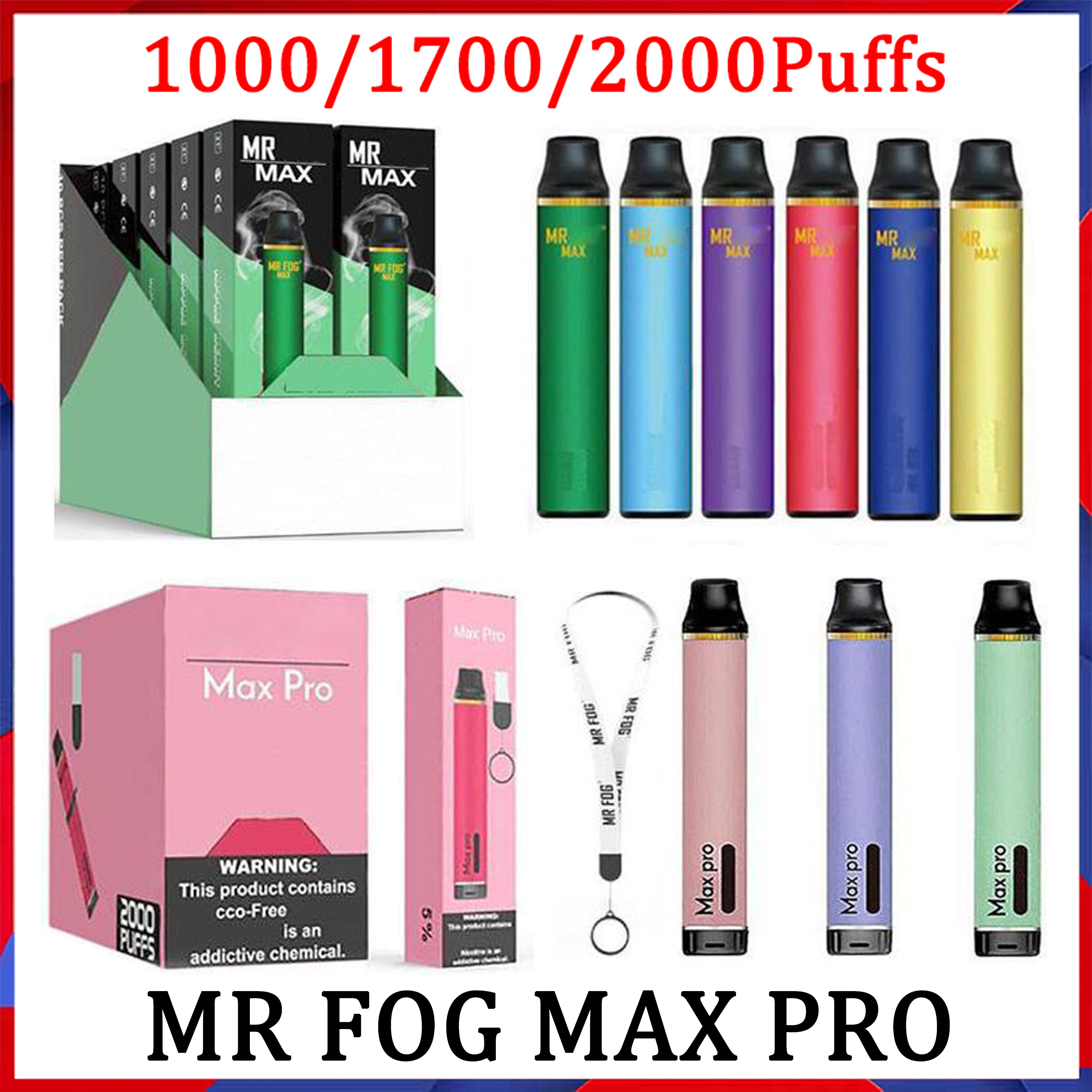 

Disposable Device Kits Cigarette 1000/1700/2000 Puffs 850mAh Vape Pen 3.5ml Vaporizer 16 Colors PK Bang XXL AIR BAR Max