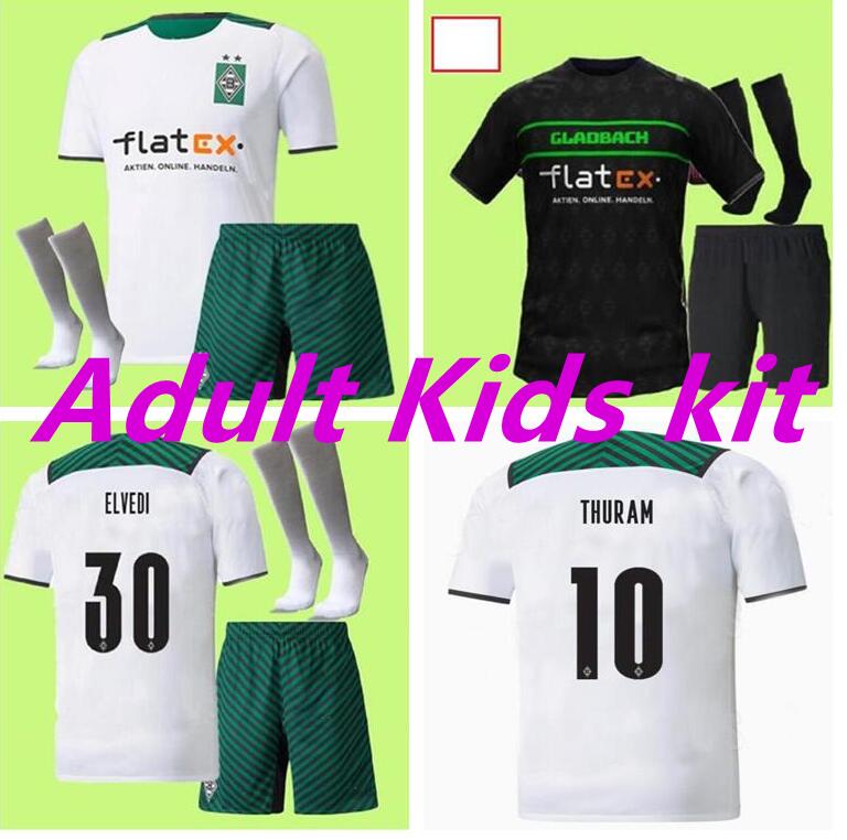 

21 22 Borussia Monchengladbach soccer Jerseys 2021 2022 home Gladbach ELVEDI PLEA ZAKARIA NEUHAUS GINTER THURAM MEN KIDS KIT foootball SHIRT, Black;yellow