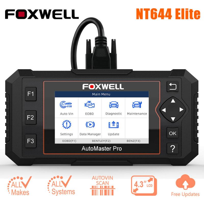 

Code Readers & Scan Tools FOXWELL NT644 Elite OBD2 Scanner Diagnostic Car Tool Full System Reader With 19 Service Reset OBD 2 Automotive