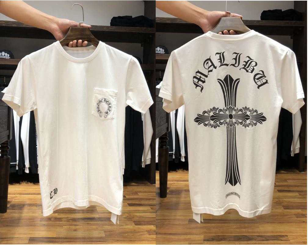 

Classic Designer T Shirt High Quality 100% Cotton Casual Mens Woman Summer Short Sleeves Tees Size S-X, White;black