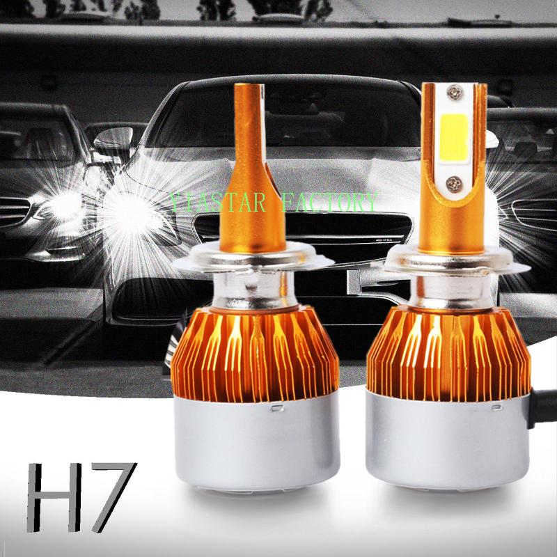 

Car Headlights 2Pcs C6 LED 72W 7600LM COB Auto Headlamp Bulbs H1 H3 H4 H7 H11 880 9004 9005 9006 9007 Lights