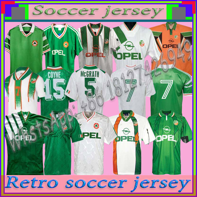 

1992 1993 Ireland retro soccer jersey 1990 home classic vintage Irish Sheedy 1994 1995 1996 away football shirts 1997 1998 McGRATH KEANE HOUGHTON ALDRIDGE