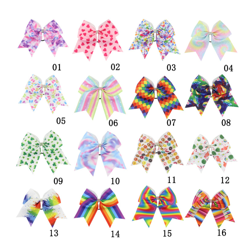 

8 Inch Large Bows Cheerleading Bowknot Elastic Band Children Cute Hairband For Kids Accessories1 Ivr6B Accessories Bqkw0, Slivery;white