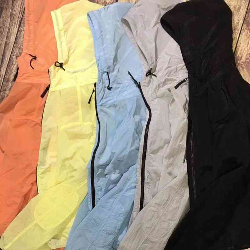 

Men's Jackets sunscreen jacket Lightweight casual fashion summer sportswear zipper hooded simple solid color couple ventilation easy 8ZJ8, Light gray