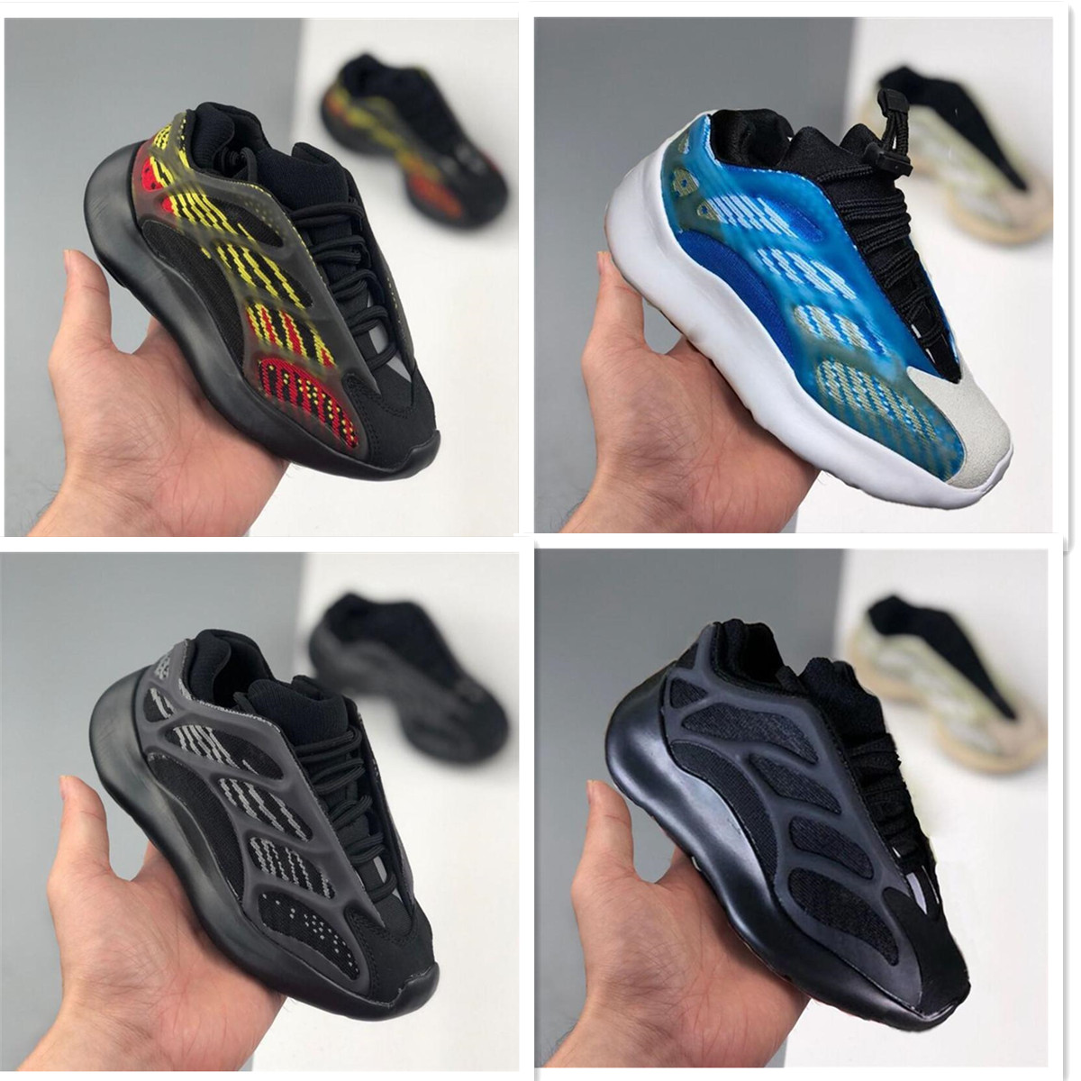 

700 Kids Running Shoes Baby Toddler Runner Sneakers Kanye West Yez Infant Children Boys And Girls Chaussures Pour Enfants EUR 26-35, Black