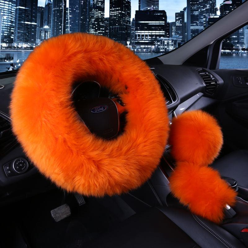 

Steering Wheel Covers Premium Comfortable Long Gril Cover Set In Winter