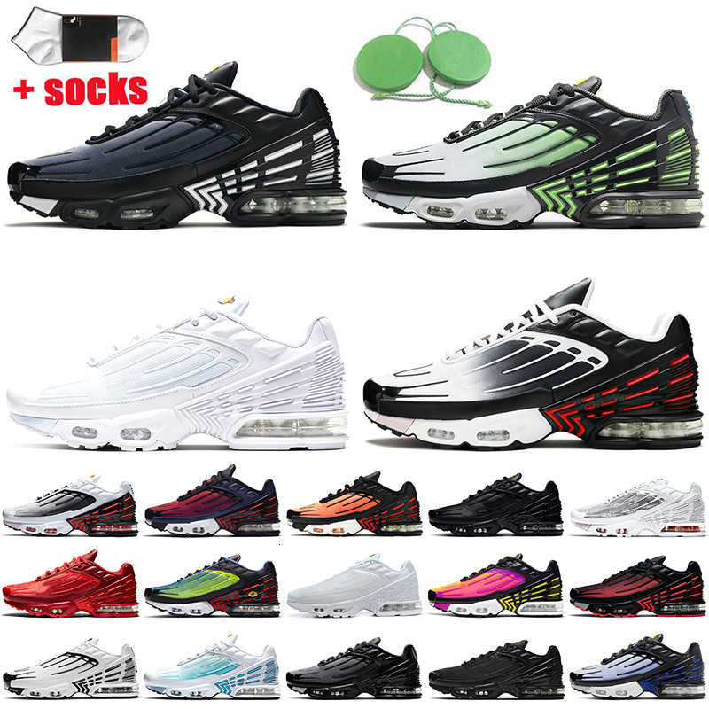 

2021 TN Plus 3 Tuned Mens Running Shoes OG Black Air Ghost Green Aqua Max Triple White Off Grey Womens Sports Trainers Sneakers, B39 black blue laces 39-45