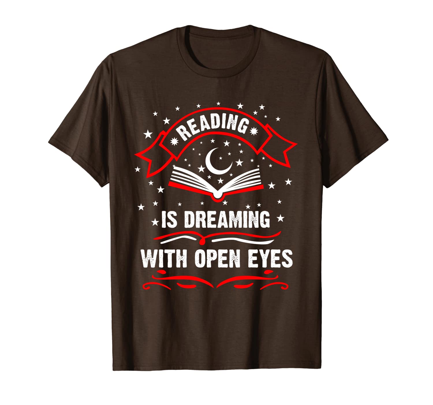 

reading is dreaming with open eyes book lover t-shirt, White;black