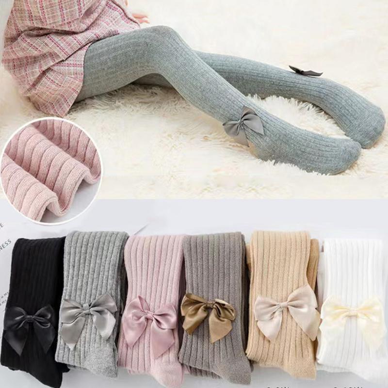 

Leggings & Tights Children Tight Bowknet Spring Fall Winter Stocking Kids Solid-colored Girls Bowk Princess Girl Pantyhose, Blue