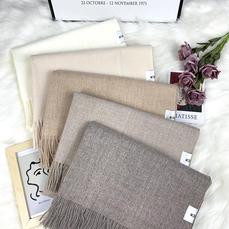 

Scarves Cashmere Like Scarf Women's Shawl Students' Thickened Tassel Camel Color In Autumn And Winter 200*70cm Women