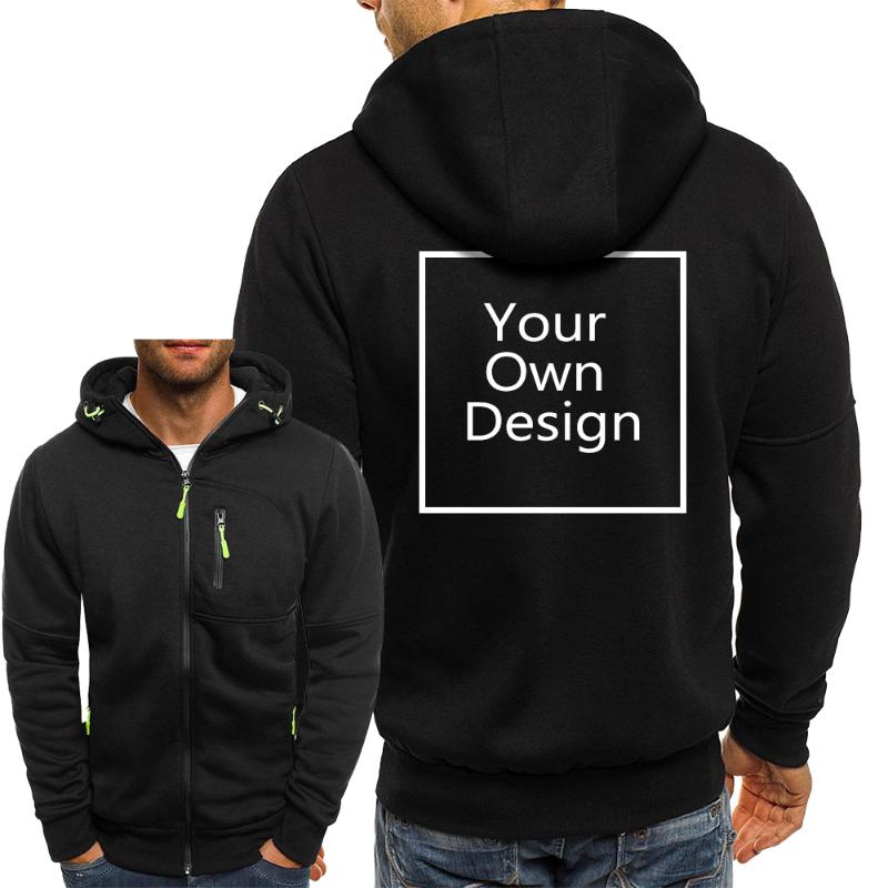 

Men's Hoodies & Sweatshirts Custom Made Jackets For Group Team Printed Coat With Your Own Band Artwork Po Men Women's Casual Street Male Swe, Black