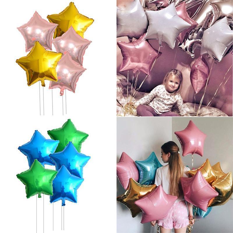

Star Shape Happy Birthday Balloon 18 Inch Golden Silver Aluminum Foil For Kids Adult Party Baby Shower Decoration