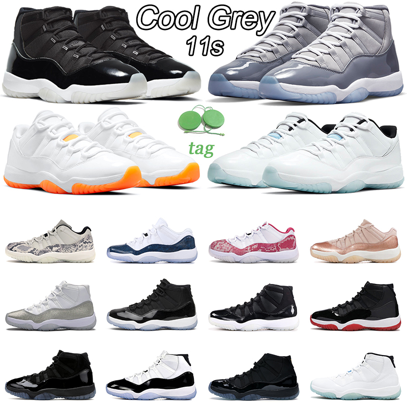 

11s Jumpman 11 Men Basketball Shoes High Cool Grey 25th Anniversary Cap and Gown Low Bred Citrus Legend Blue Concord Emerald Mens Women Trainers Sports Sneakers, 11s 36-40 rook to queen