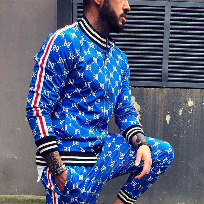 

New Zipper T-SHIRT MAN TRACKSUIT SET Stripe Spring And Autumn Working Clothes For Men Leisure Sweat Suit Football Uniform Jott G1222, Black