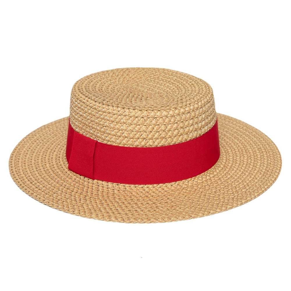 

Sun hat Car line lady spring summer roof flat eaves sun shading paper braided straw hat, Blue;gray